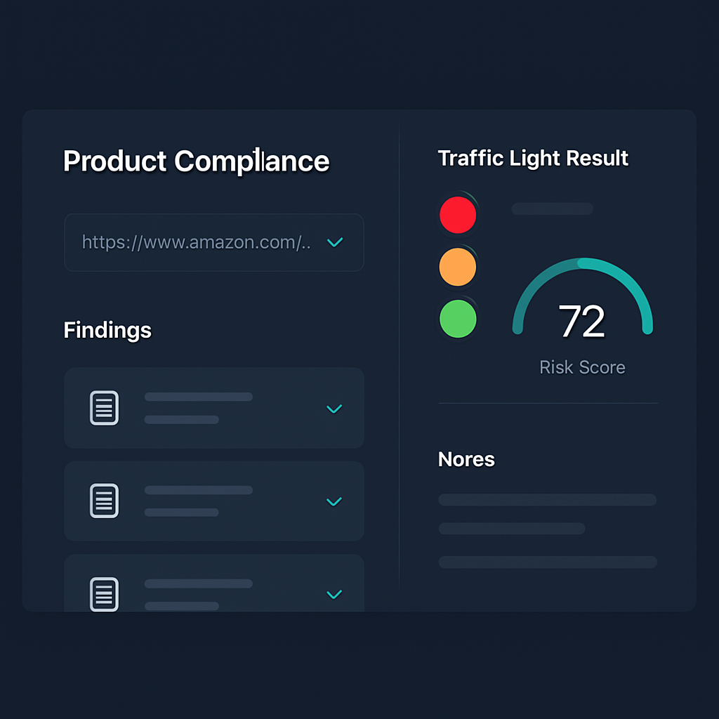 GreenCheck Dashboard – Produktprüfung mit Ampel und Score